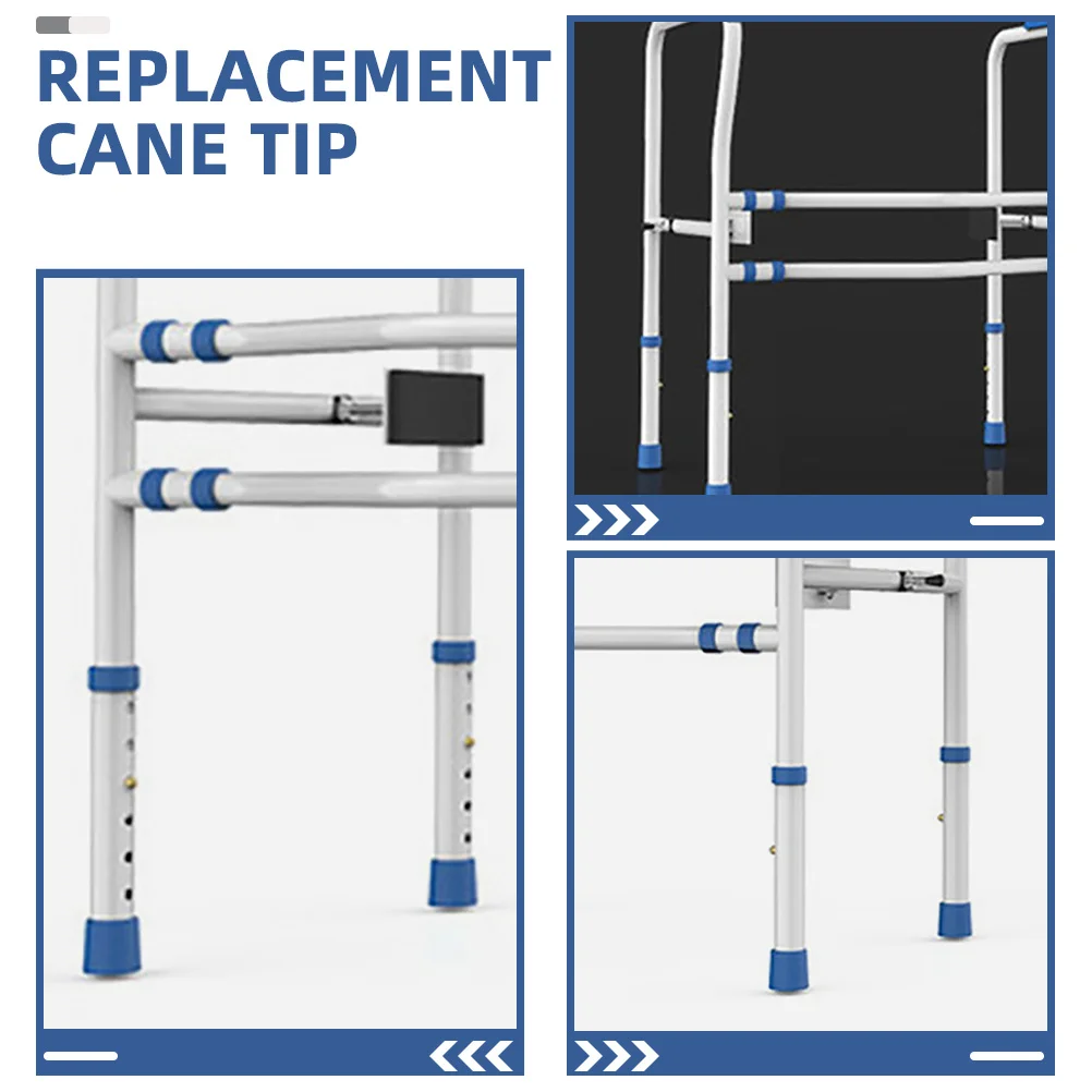 

4Pcs Walking Stick Rubber Tips Non-Slip Cane Replacement Crutch Pole Foot Covers Walking Stick Tips Crutch End Mat