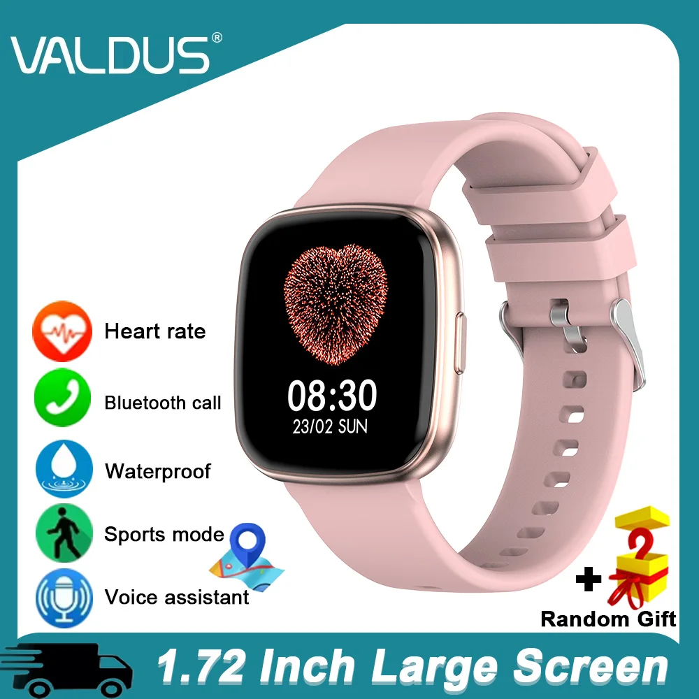 

Умные часы VALDUS VS17 Pro для женщин и мужчин, с голосовым помощником AI, измерением пульса, уровня кислорода в крови, фитнес-трекером, функцией звонков по Bluetooth, новинка 2026 года.