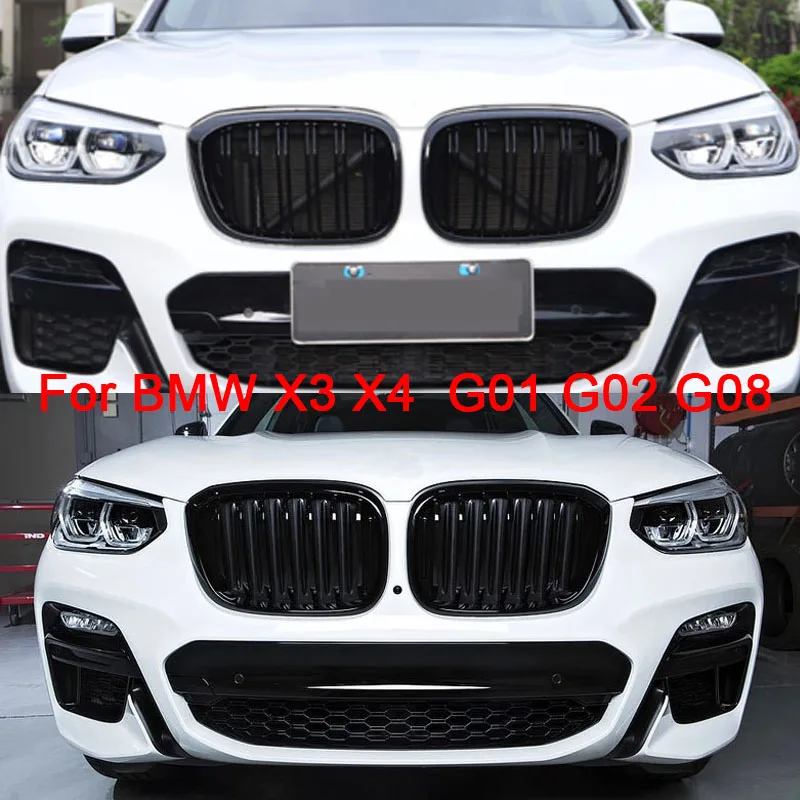 High quality For BMW X3 X4 G01 G02 2018-2021 front bumper grille single double grille replacement parts BMW accessories