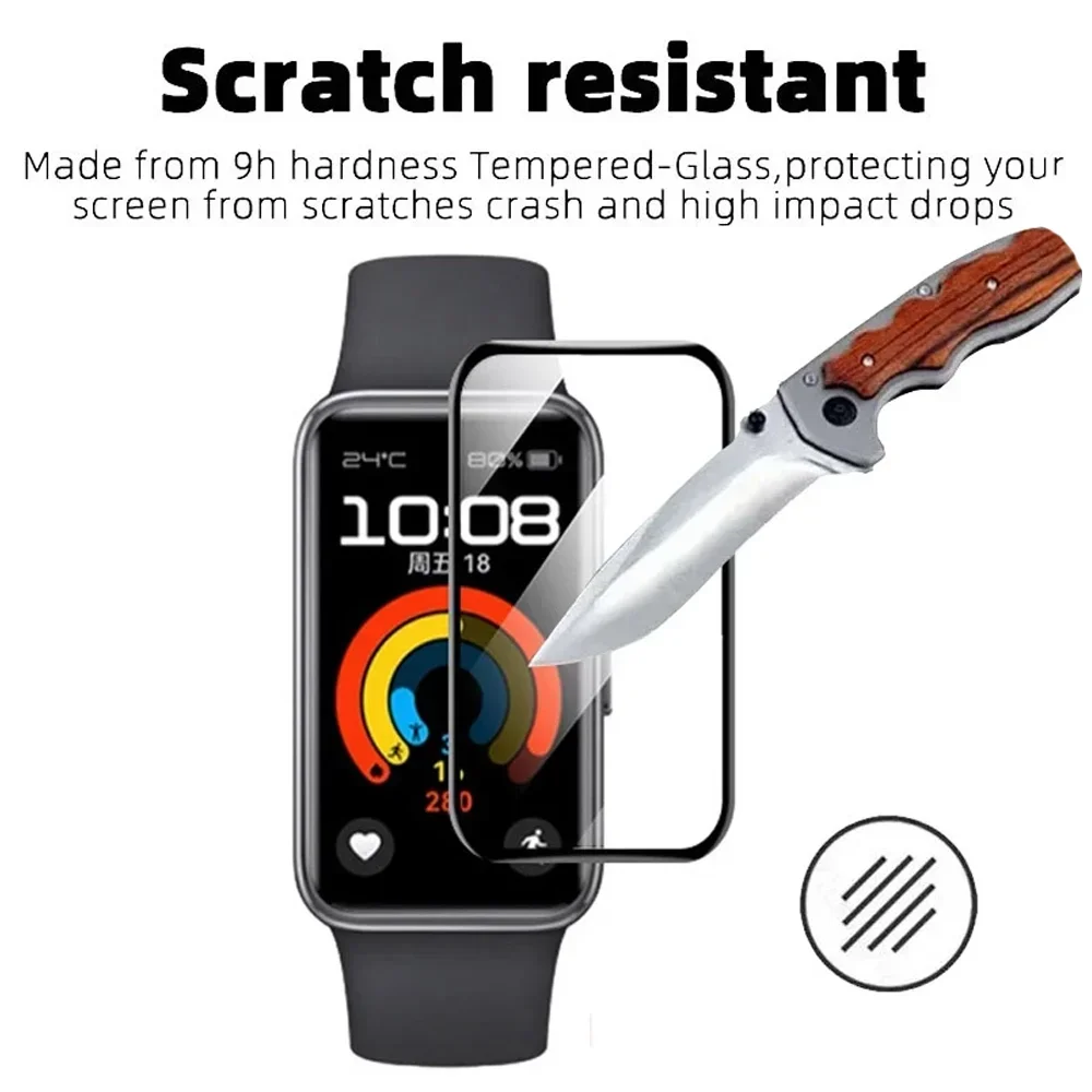 2 uds película protectora curvada para Huawei Band 9 8 7 6 Protector de pantalla antiarañazos para Honor Band 9 7 6 película protectora sin vidrio