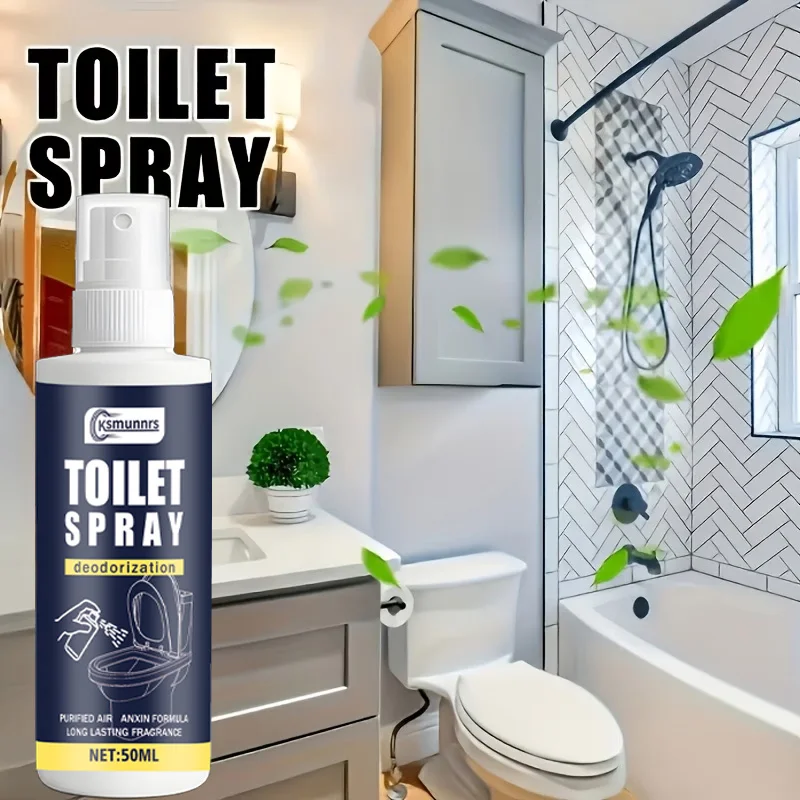 Toilet Deodorizing Spray, Multi-Purpose Air Freshener, Odor Source Decomposition, Instant Cleaning and Long-Lasting Fragrance, S