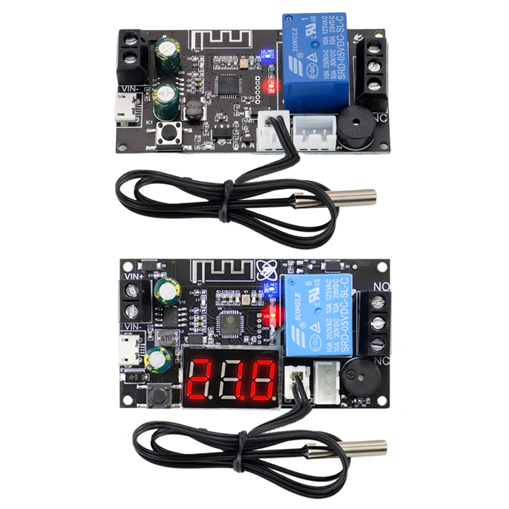 

WIFI Remote Thermostat High Precision Temperature Controller Module Cooling and Heating Mode APP Temperature Collection Module