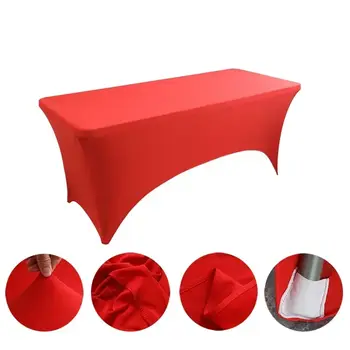 6英尺/8英尺彈性桌布,適用於婚禮、飯店、生日宴會,也適用於4英尺、5英尺、6英尺、8英尺折疊桌和雞尾酒桌。 8 最佳銷售 封面桌 - №7