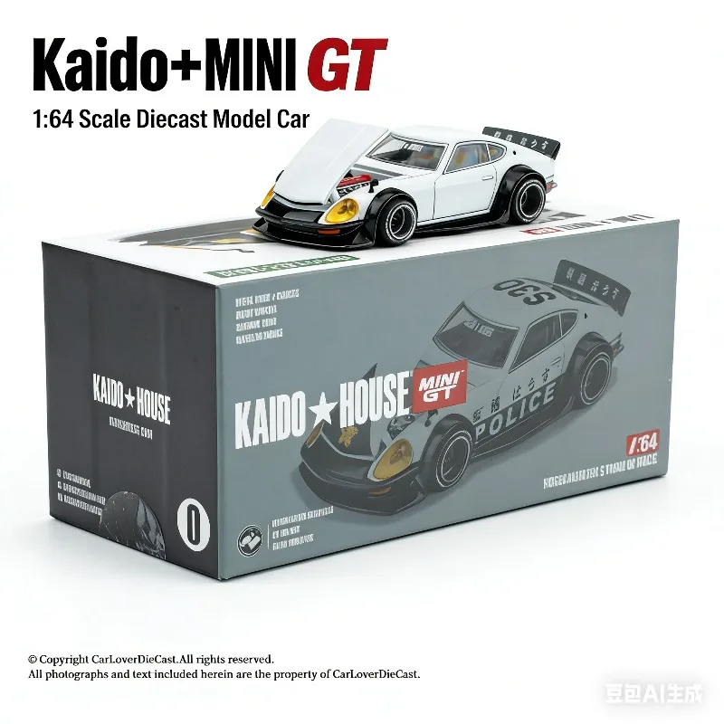

Kaido House + MINI GT 1:64 Nissan Fairlady Z Police Car Replica Alloy Car Model, Boys' Toy Collection Decoration Item.