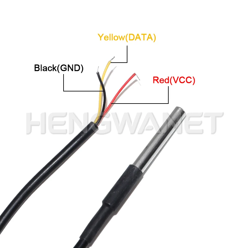 Stainless Steel Waterproof DS18b20 1/2/3M Thread Temperature Probe Temperature Sensor 18B20 Cable For Arduino