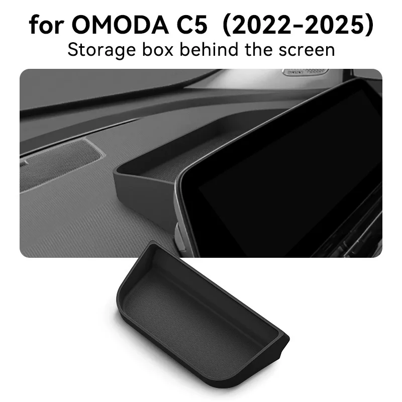 

For 22-25 OMODA C5 screen storage box, car paper towel silicone storage box