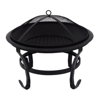 SEJR 22 Inch Steel Fire Pit Garden Wood Burning Fire Pit Outdoor Fire Bowl