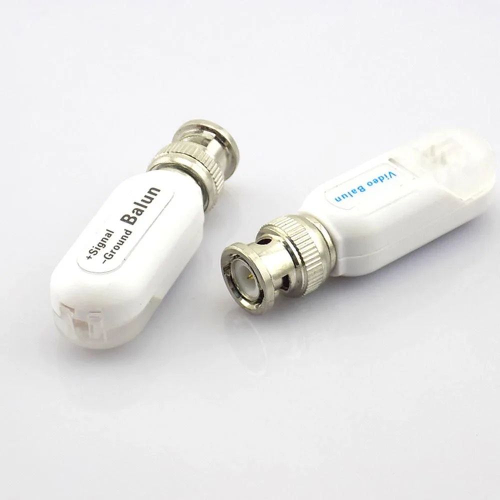 1 زوج الملتوية CCTV BNC فيديو Balun كابل الطاقة جهاز إرسال واستقبال الفيديو السلبي Cat5 مكافحة الرعد UTP Balun ل موصل الكاميرا G3