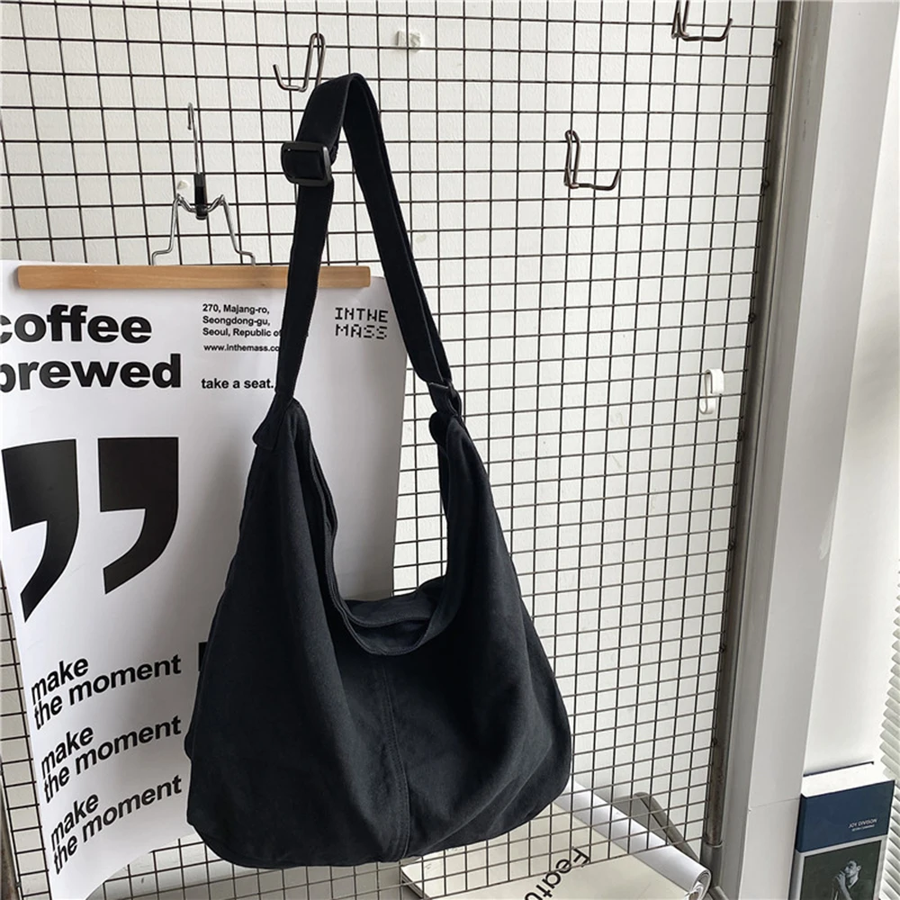 Grands sacs à bandoulière en toile pour femmes, sac d\'école en coton grillé, sacs à main à la mode, parfait pour la rentrée scolaire, vente en gros