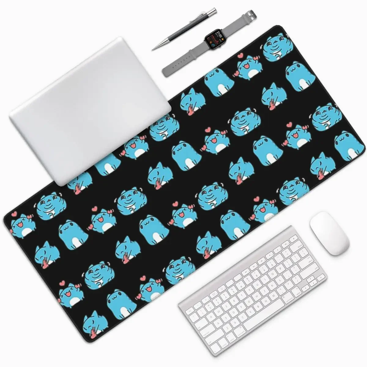 Bugcat capoo grande mouse pad teclado do computador mouse tapete de jogos pc portátil tapete de mesa acessórios de escritório tapetes de mesa