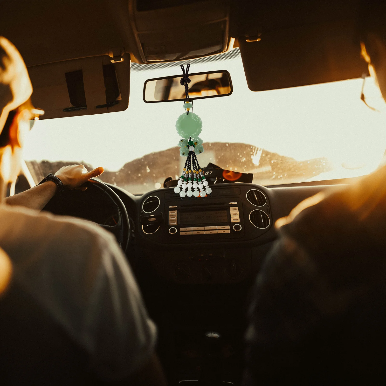 

Car Rearview Pendant Jade Hanging Decor For Car Interior Bag Bag Jade Pendant Keychain Ornament Auto Styling Accessory