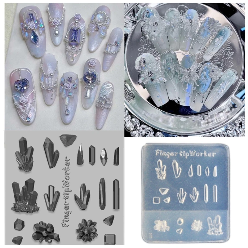 Easy Release Silicone Stamp Mold Professional Crystal Stone Manicure Mould