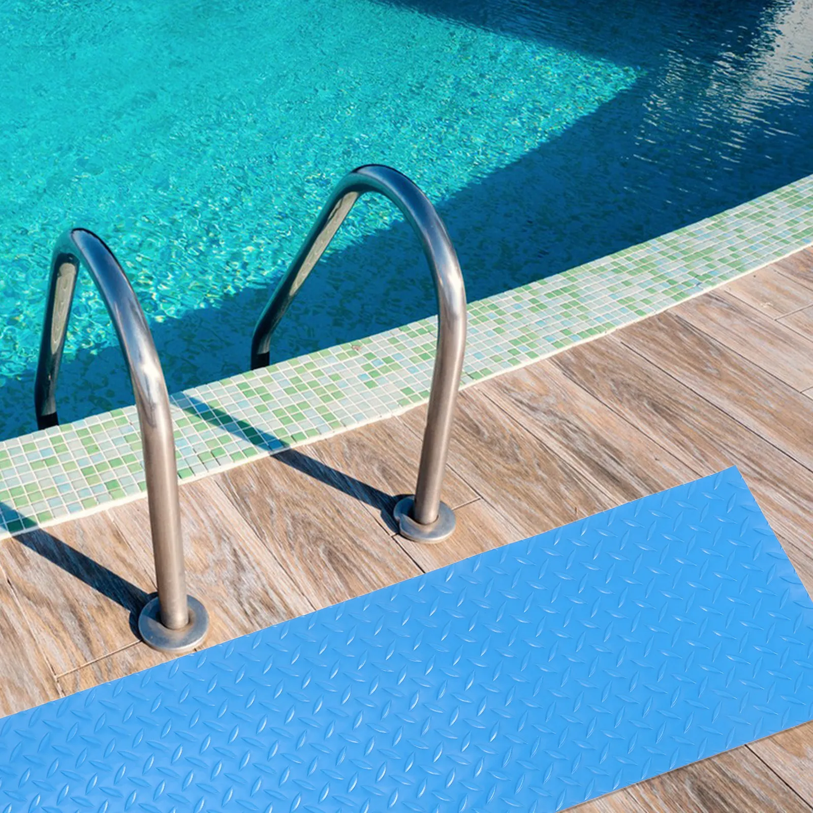 

Противоскользящий коврик для лестницы бассейна из ПВХ, нескользящая накладка на ступеньки для встраиваемых и наземных бассейнов, аксессуар для безопасности ванны