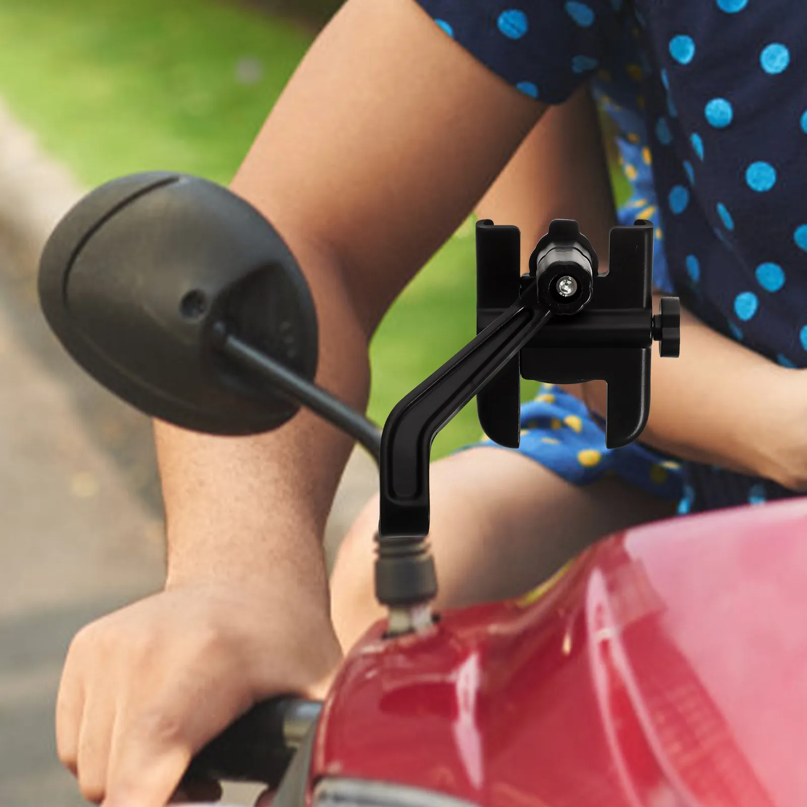 

1 шт. Премиальная многофункциональная подставка для телефона из алюминиевого сплава для велосипедов, скутеров, мотоциклов, крепление на зеркала заднего вида, диаметр 12 см