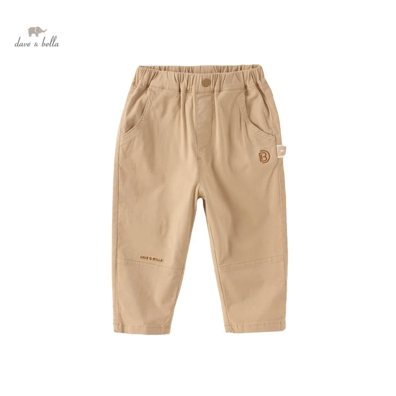 Dave Bella Spring Khaki Boys Pants Casual Long Style Trousers For Kid Sport Toddler Children Clothes 2 to 9 Years Old DB1248175