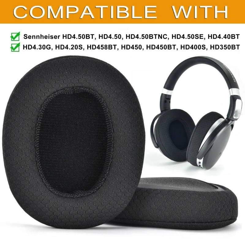 Durable Mesh Ear Pads Ear Cushion for HD4.50BTNC Headphone Earpads Headphone Sleeves Mesh Fabric Cloth Earmuff Cover