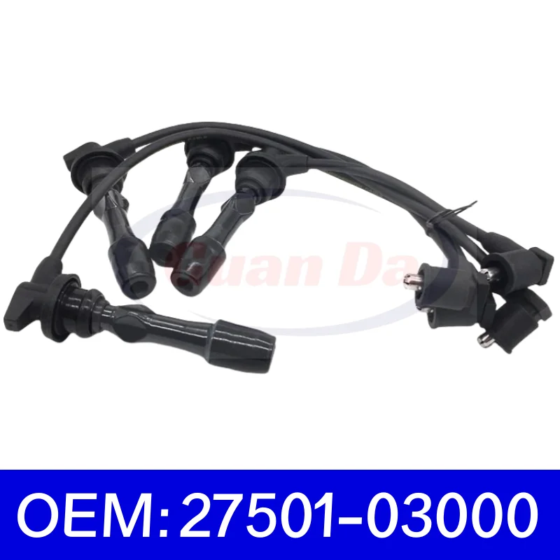 27501-03000 Car Ignition Wire Spark Plug Wire Spark Plug Cable Set For Hyundai I10 2750103000