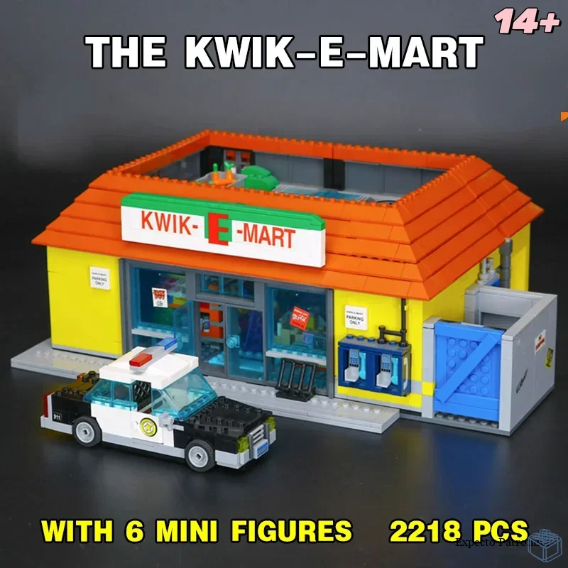 Novo 2179 pçs o kwik e mart loja virginia simpsons conveniência supermercado 71016 bloco de construção modelo aniversário presentes natal