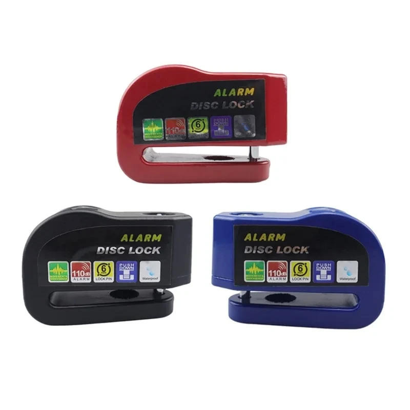 

Motorcycle Accessory Alarm Safety Protection Padlock Disc Aluminum Anti-Theft Reminder Rope Lock Motorcycle Bicycle Lock