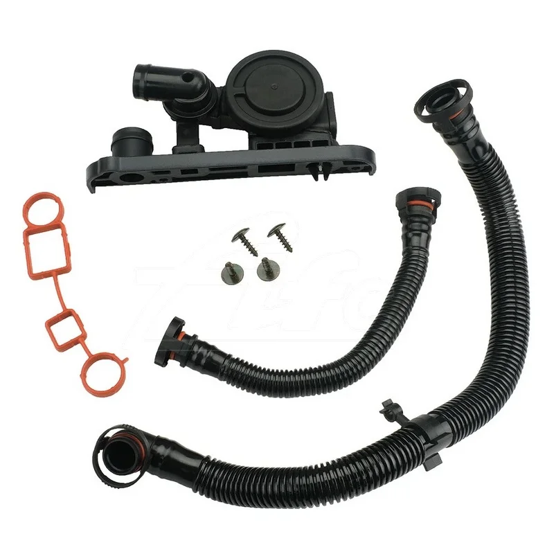 Vent Valve Breather Hose Set 06F129101P 06F129101N w/Gaskets for Audi A4 VW Passat Jetta Golf MK5 5