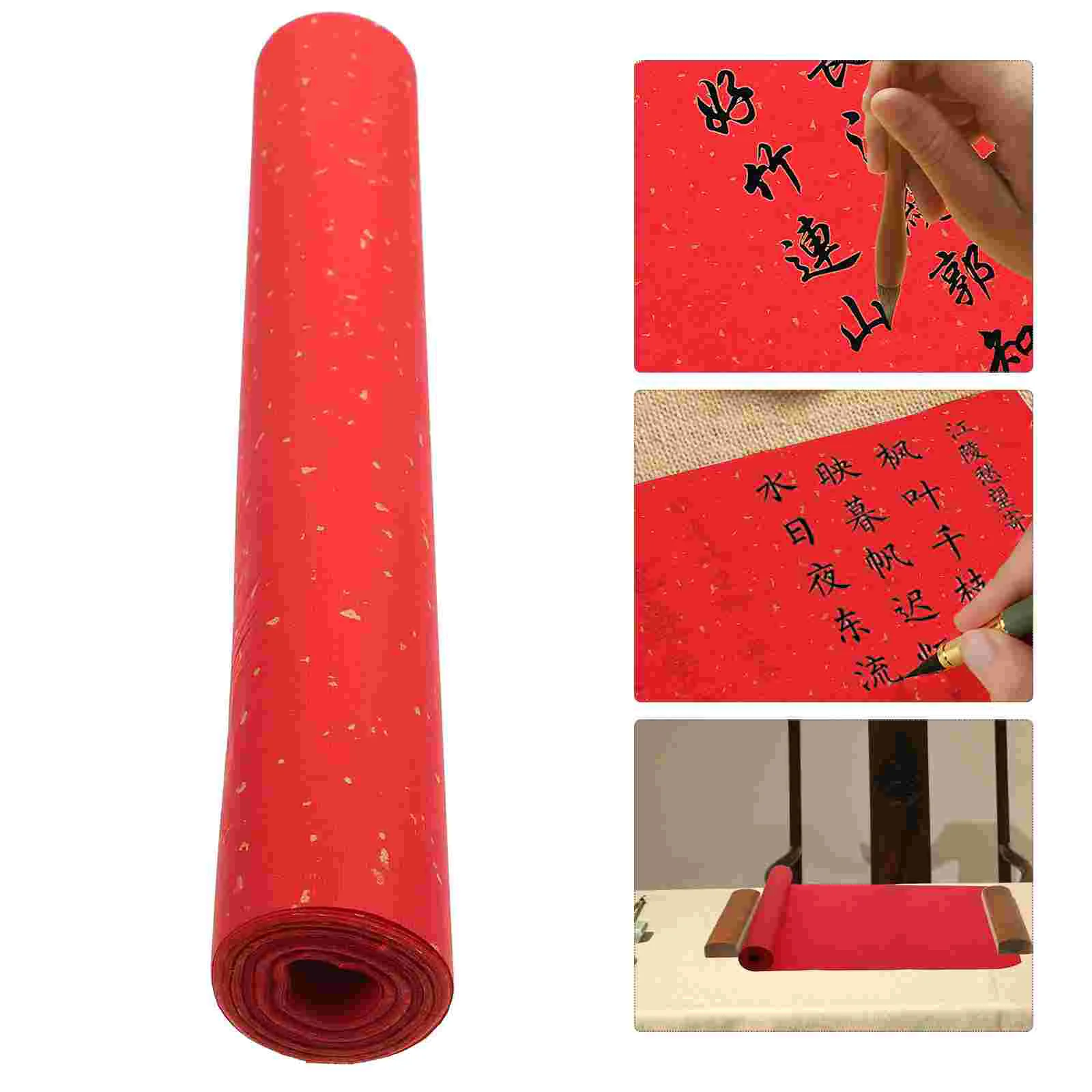 Sprinkle Gold Rice Paper Decoupage Chinese Writing Brush for Painting Scroll Xuan Calligraphy Traditional