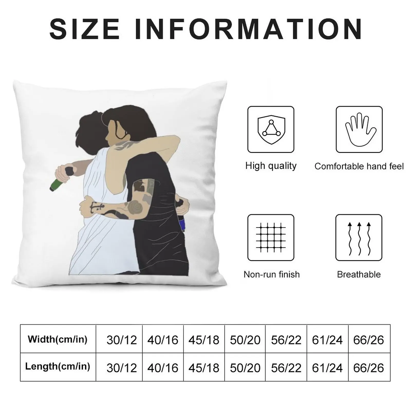 Larry Stylinson Hug Throw Pillow Sofa Cushion Cover Decorative Cushion Decorative Cushions For Luxury Sofa pillow