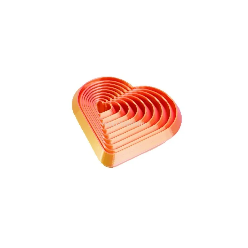 3D-gedrucktes kreisförmiges Herz-Dekompressionsspielzeug, geistentspannend, ruhiges Spielzeug, Stress, Angstlinderung, lustige Neuheit, sensorisches Werkzeug, Neu 2025,