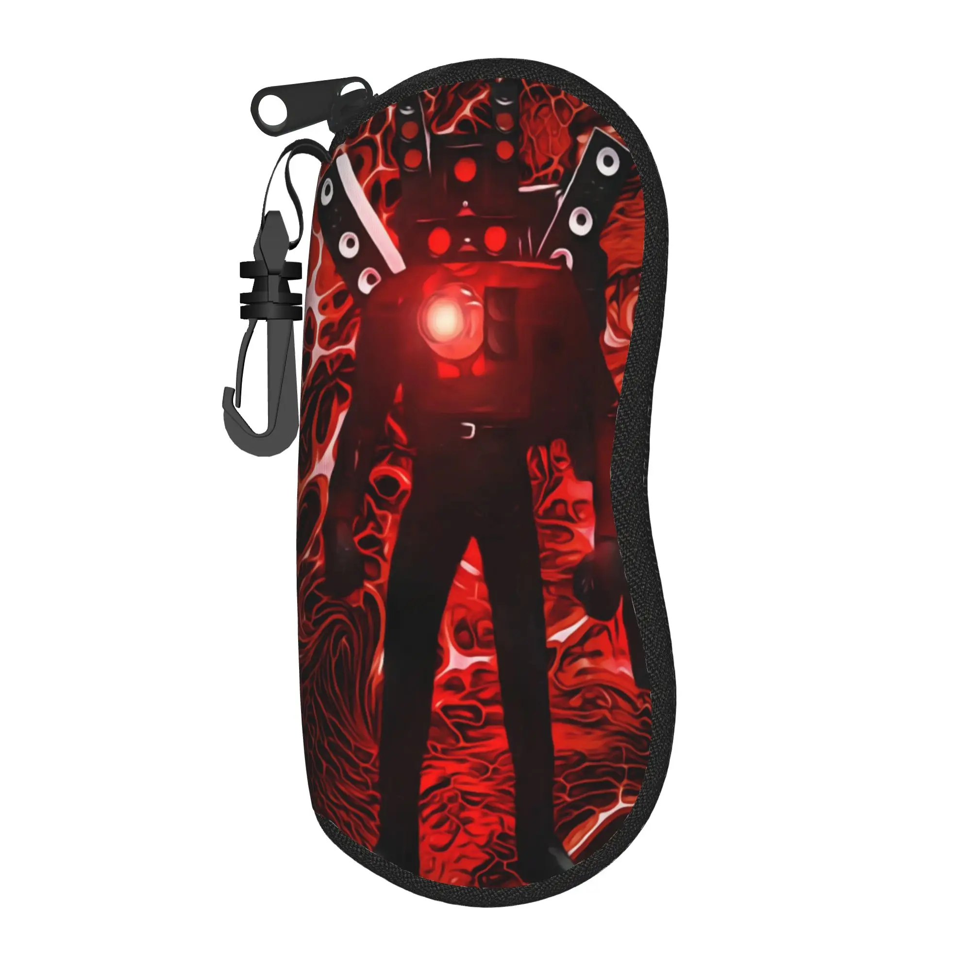 Titan Speakerman Skibidi Toilet Merch Glasses Case for Girl Boy Travel Zipper  Sunglasses Protector Anti-Pressure Glasses Box