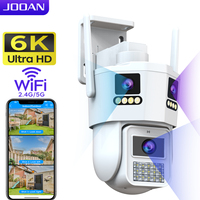 JOOAN  6K HD Three Lens PTZ IP Camera Outdoor Three Screen 5G WiFi Security Camera Ai Human Detection CCTV Video Surveillance