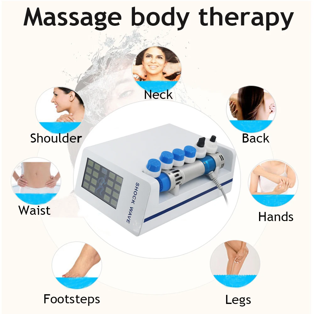เครื่องนวดบำบัดด้วยคลื่นกระแทก300MJ เครื่องนวดแบบพกพา Relief รักษาอาการปวดแขนขา2025ใหม่