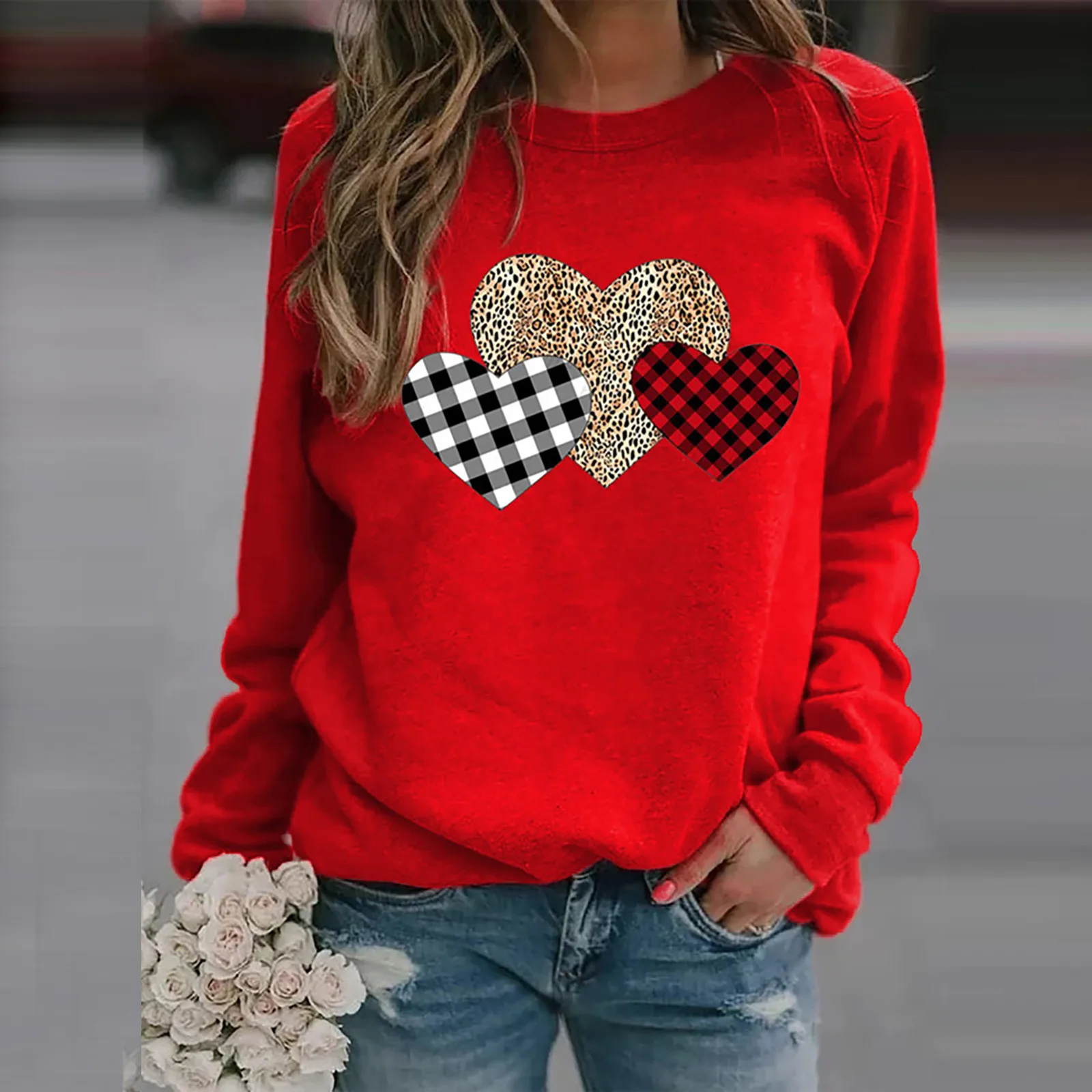 

Women's Clothing Fashion Christmas Sweater Long Sleeve Printed Sweatershirt Loosen Blouse Tops Autumn Winter Casual Hoodie Y2K