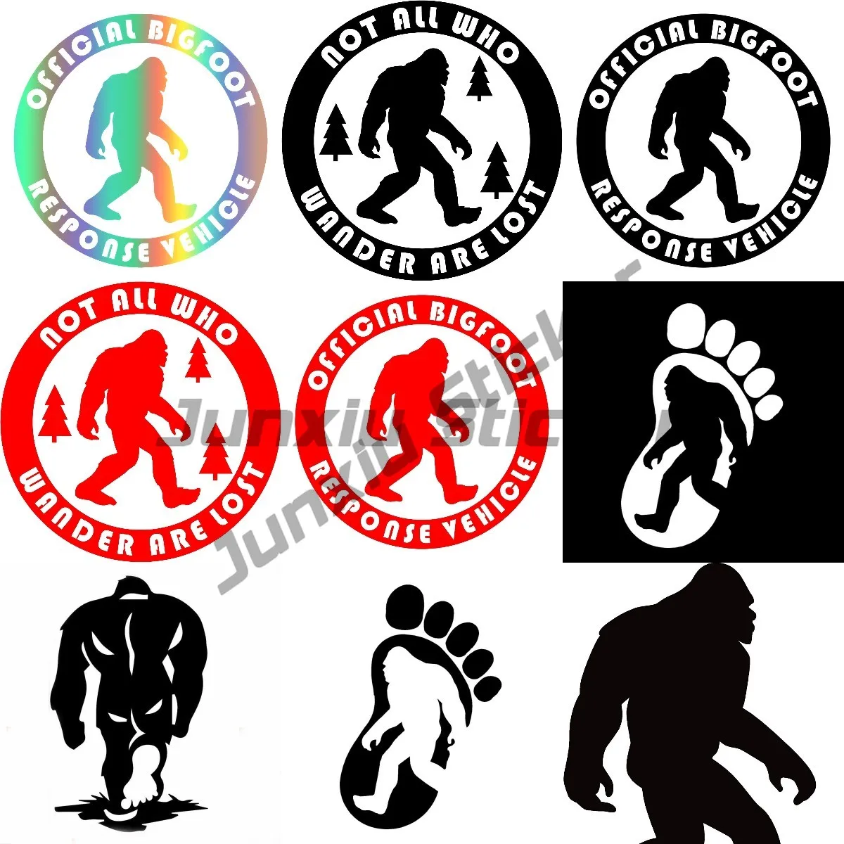 Bigfoot Monster Decals Car Motorcycle Helmet Window Trunk Windshield JDM  Retro Vinyl Decal Car Window Phone Sticker Decal