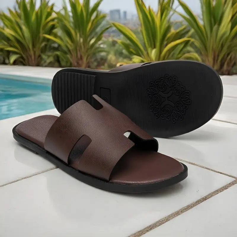 Neue Herren-Alltagsschuhe, Badezimmer- und Outdoor-Freizeitsandalen, rutschfest und verschleißfest, leichte, coole Herren-Slipper. – Detail 6