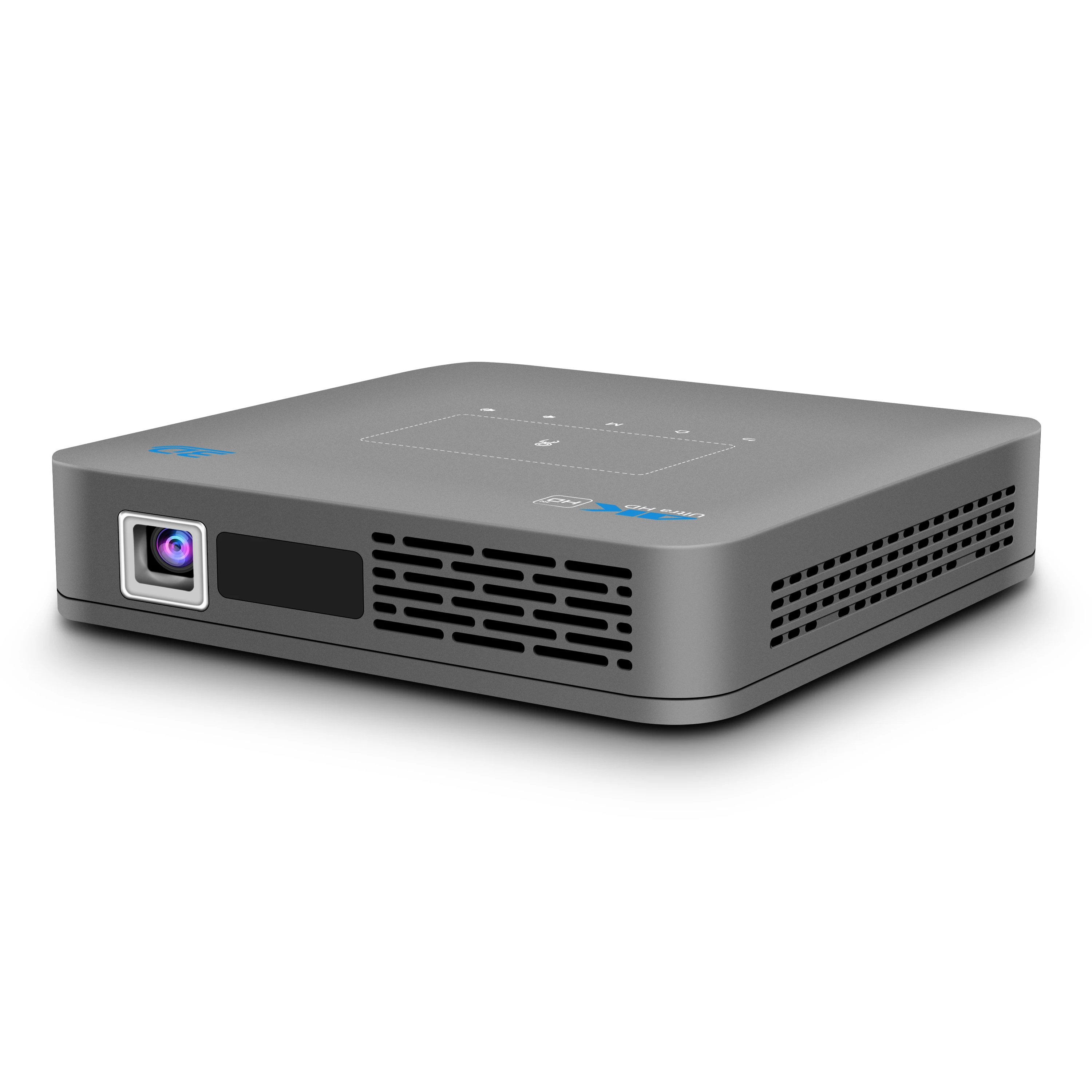 Mini projector DLP 300 lumens Amlogic T972 android 9.0 system 3D/4K decoding input four-corner correction