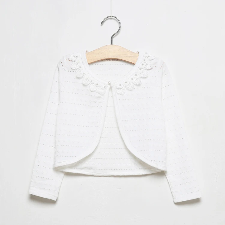 100% Cotton Kids Jacket Girls Cardigan For 1 2 3 4 6 8 10 Years Old Spring Shawl Kids Coat Girls Clothes RKC185025