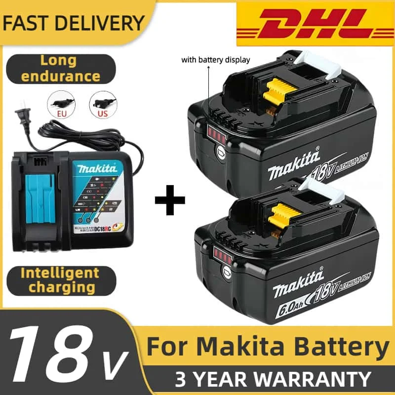 

NEW original Makita 18V 6.0Ah pilas recargables ,For Makita BL1830 BL1830B BL1840 BL1840B BL1850 BL1850B Power Tools Battery