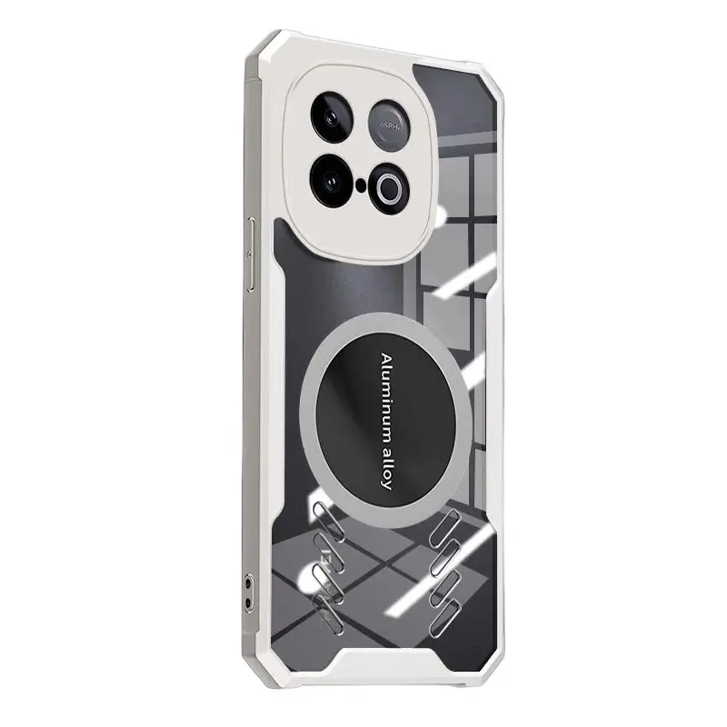 ل VIVO IQOO Neo 10 الصين Z10 5G حالة المغناطيسي واضح تبديد الحرارة وسادة هوائية للصدمات قذيفة ل IQOO 13 Neo10 Z 10 الغطاء الخلفي