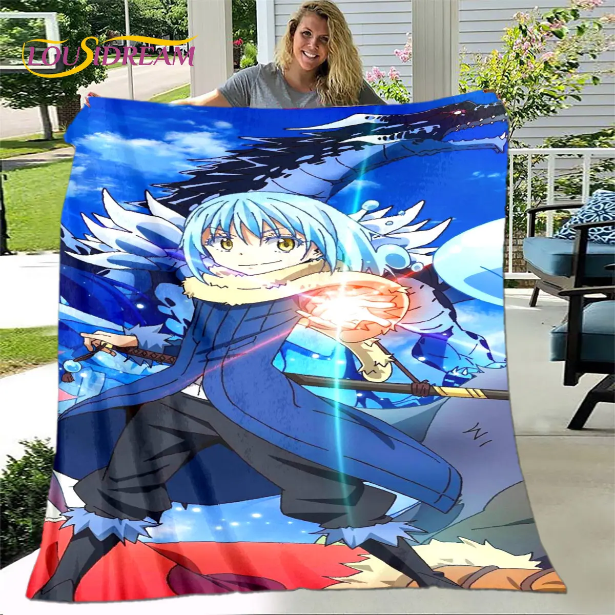 I Got Reincarnated As A Slime Anime Soft Plush Blanket,Flannel Blanket Throw Blanket for Living Room Bedroom Sofa Picnic Cover