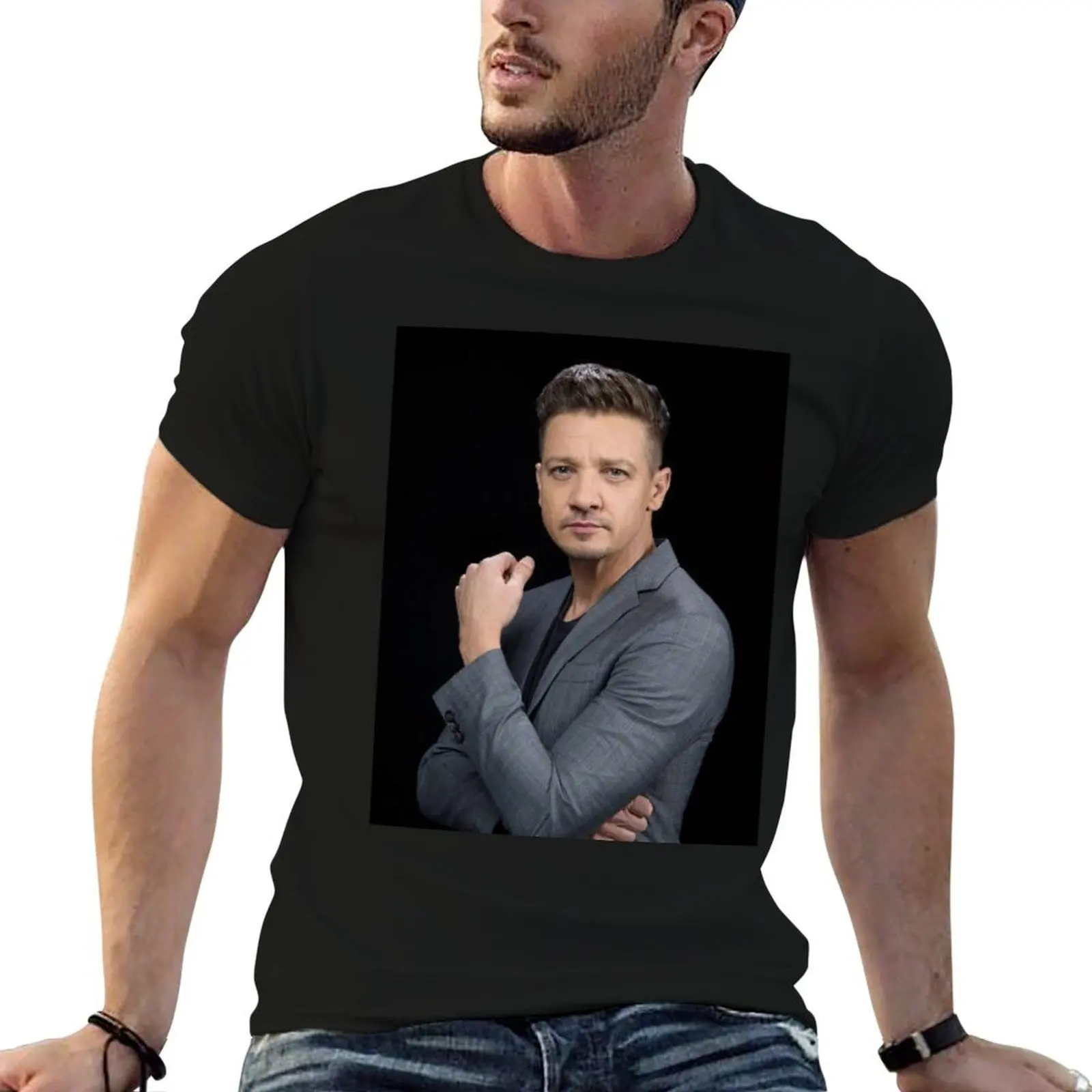 Jeremy Renner T-Shirt funny t shirts cotton cotton t shirts high quality t shirt personalised T-shirt