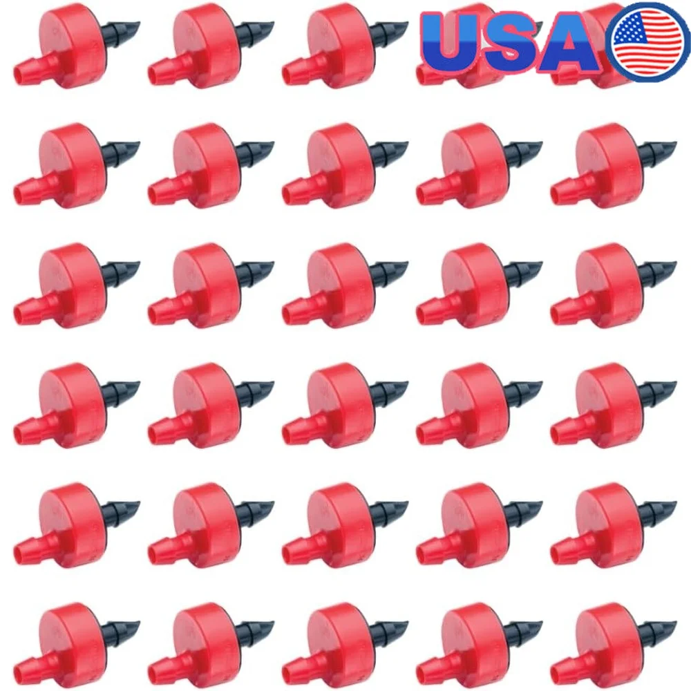 

Drip Irrigation Emitters 30-Pack 2 Gallon Per Hour Pressure Compensating Self Piercing Durable Watering System Plants