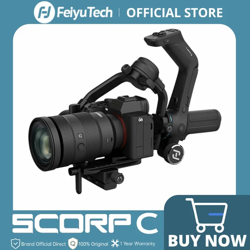 FeiyuTech Official Feiyu SCORP-C 3-Axis Handheld Gimbal Stabilizer Handle Grip for DSLR Camera Sony/Canon/Nikon with 2.5kg Load