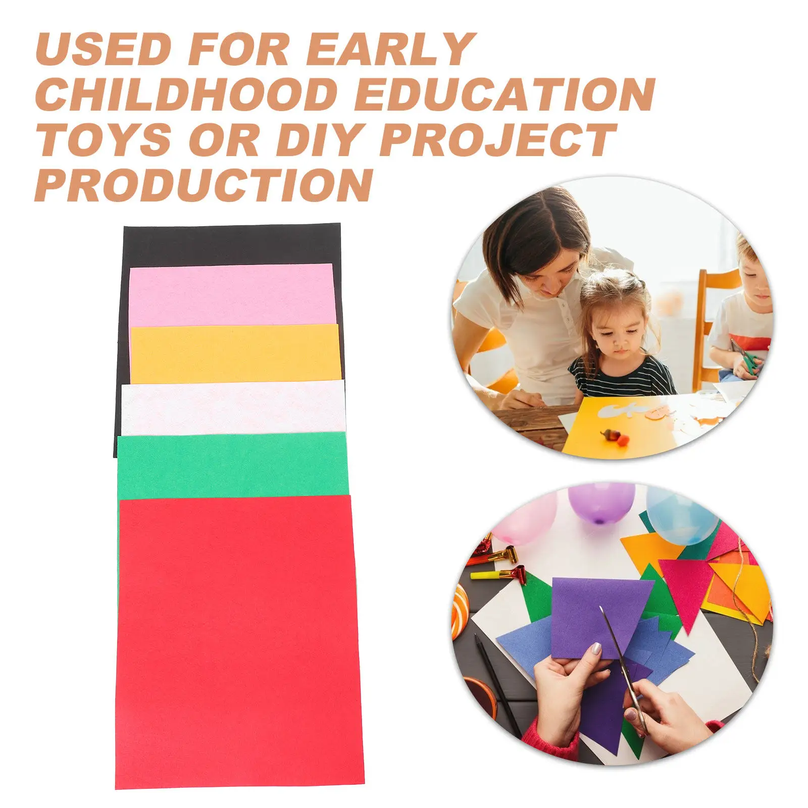 6 Sheets Kids DIY Non-Woven Cl - Art Craft For Kindergarten recension och pris