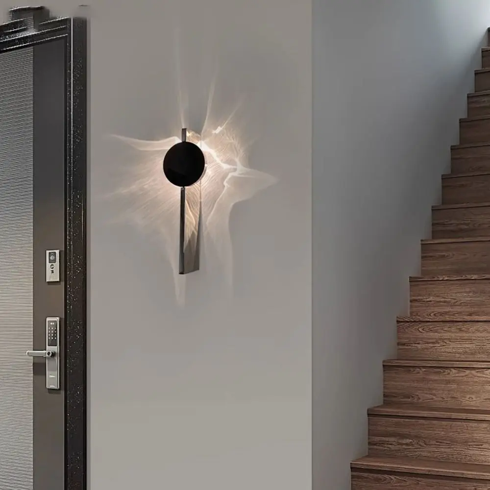 

Creative Water Ripple Wall Lamp Stainless Steel Adjustable LED Wall Light Atmosphere Rotatable Creative Lighting Hotel