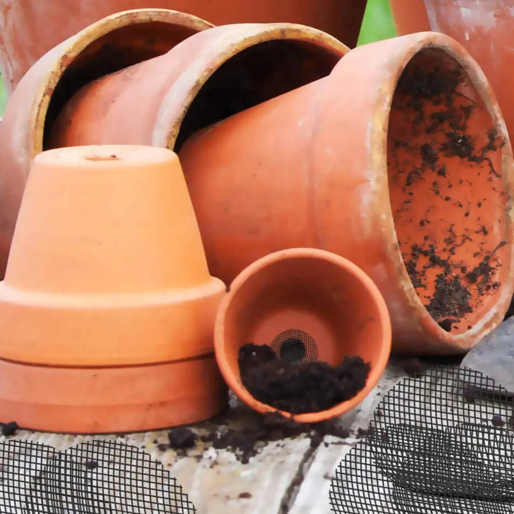 

20Pcs Flowerpot Mesh Pads Durable Polyamide Hole Mesh Pads for Bonsai Pot Bottom Drainage Screens Gardening Accessories