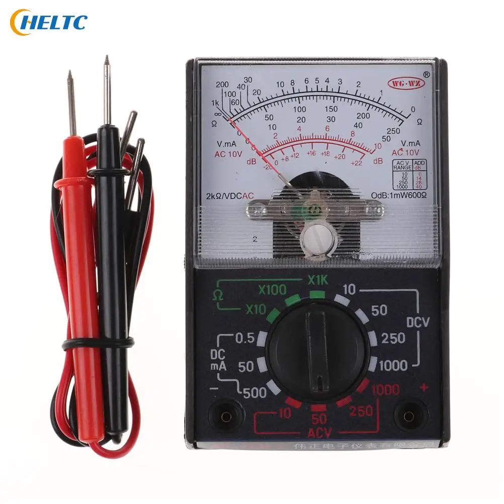 MF-110A Electric Analog Multimeter Multitester Portable Voltmeter Ammeter AC / DC Voltage Current OHM Multi Meter Tester 1PCS