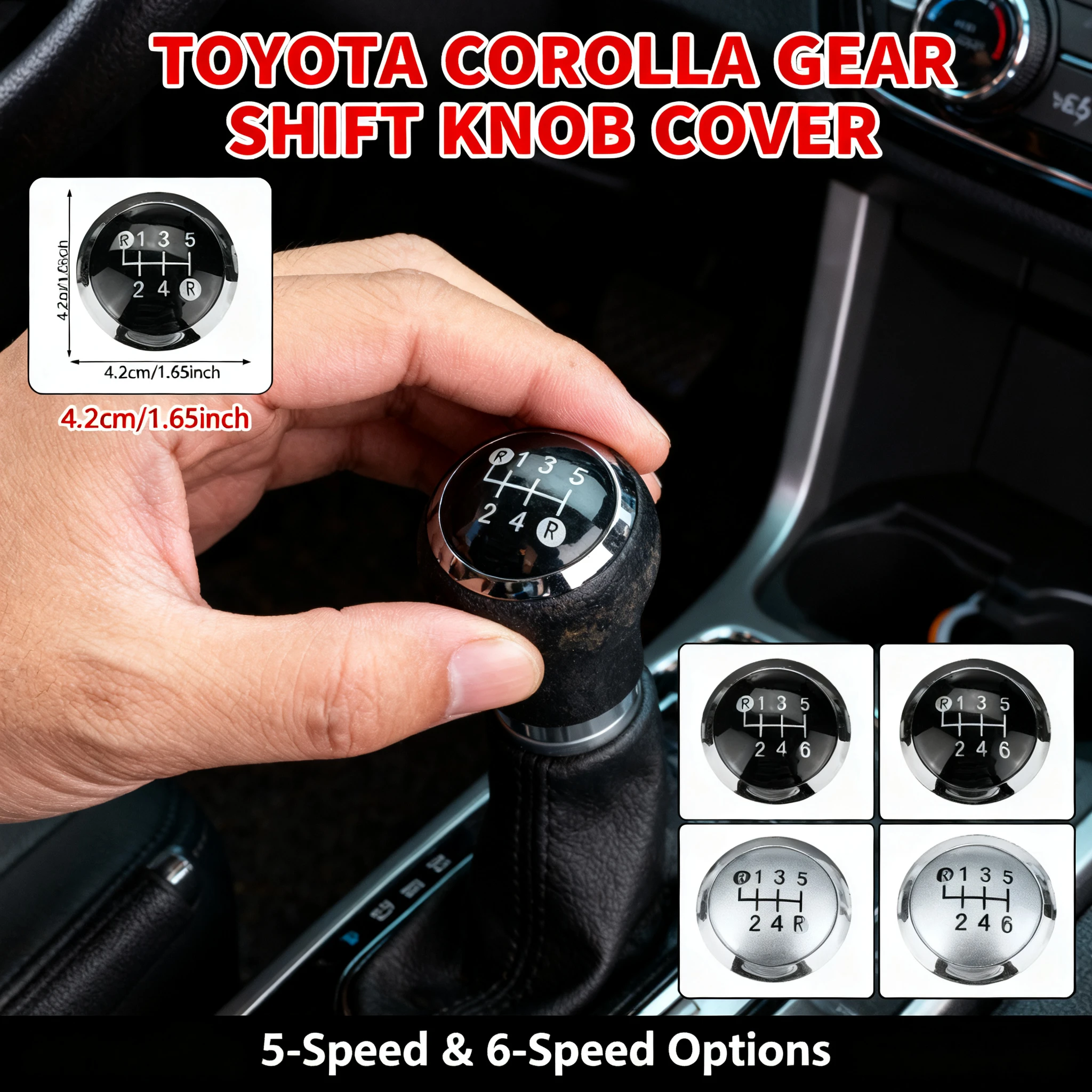 Автомобильная ручка переключения передач, крышка, эмблема, значок 5/6 скоростей для TOYOTA Corolla 1.8MT 2007-2013/RAV4 Avensis Yaris D4d Urban