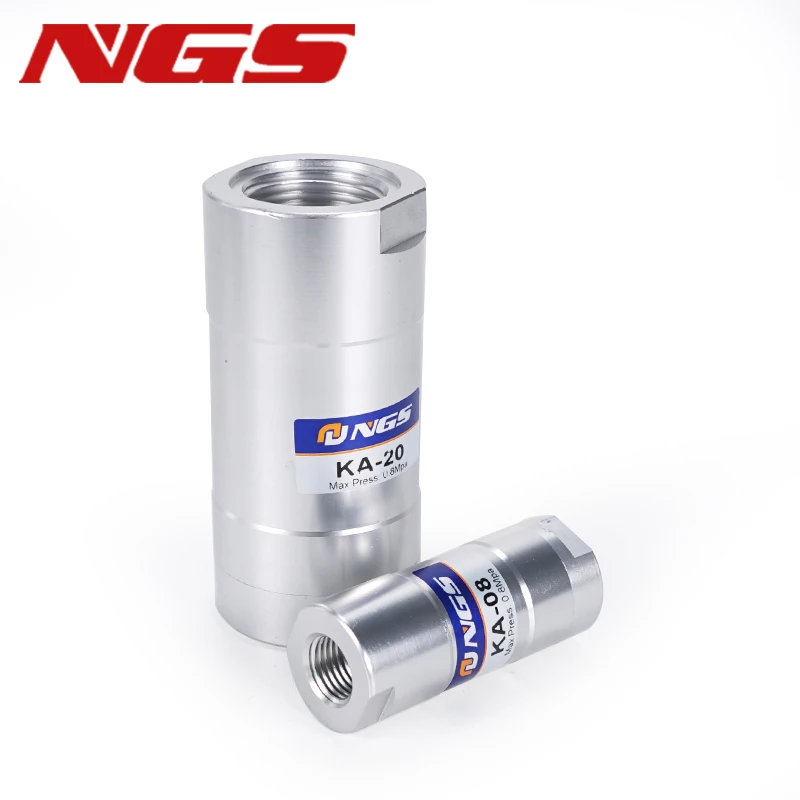 Aluminum Alloy Air Non Return Valve Pneumatic Check Valve KA-06 KA-08 KA-10 KA-15 KA-20 KA-25 KA-40 KA-50