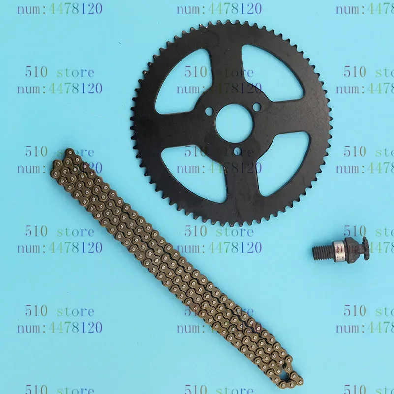 Mini Moto 47cc 49cc Drive System 25H 26mm 68t 136links loops Chain with 68T Rear Sprocket 7 teeth sprocket shaft Fit Pocket Bike