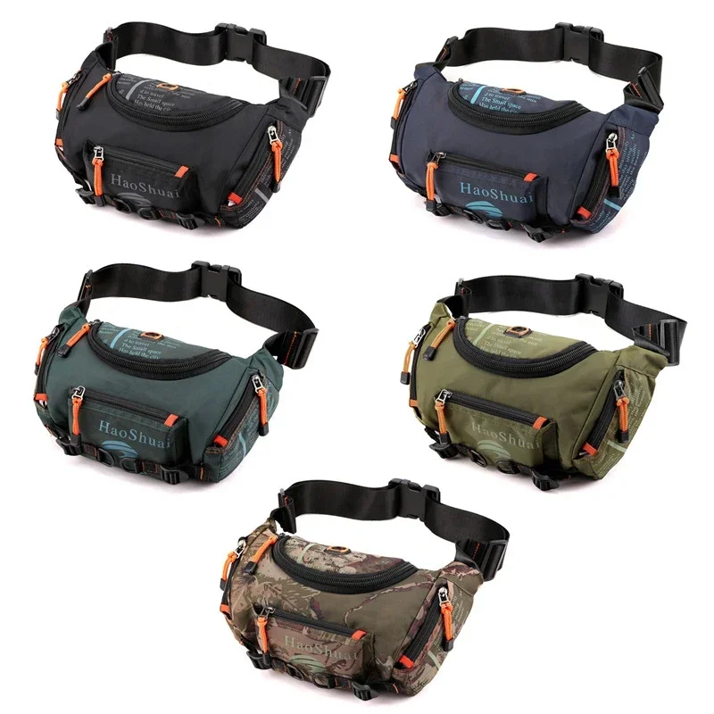 Waterproof Light-weight Motorcycle Bag Men Multifunction Waist Bag Outdoor Riding Cycling Fashing Hiking Pack Shoulder Chest Bag