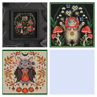 ZZ9545 Cross Stitch Set Cross-stitch Kit Embroidery Needlework Craft Package Cotton Fabric Floss Homfun Painting Animal Crossing